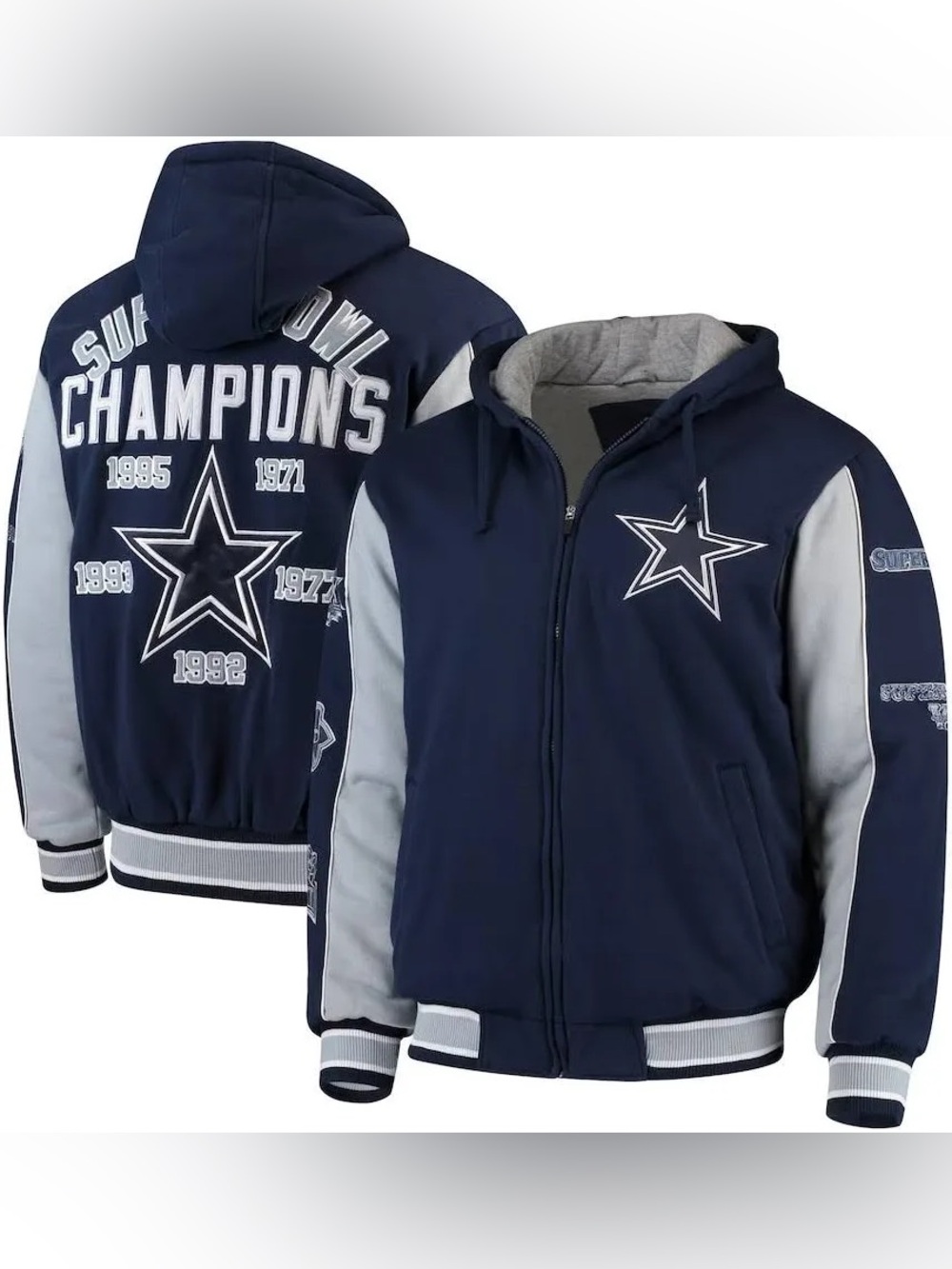 Dallas Cowboys Men's First Class Varsity Fleece Full-Zip Jacket